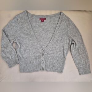 Merona Gray Cropped Cardigan